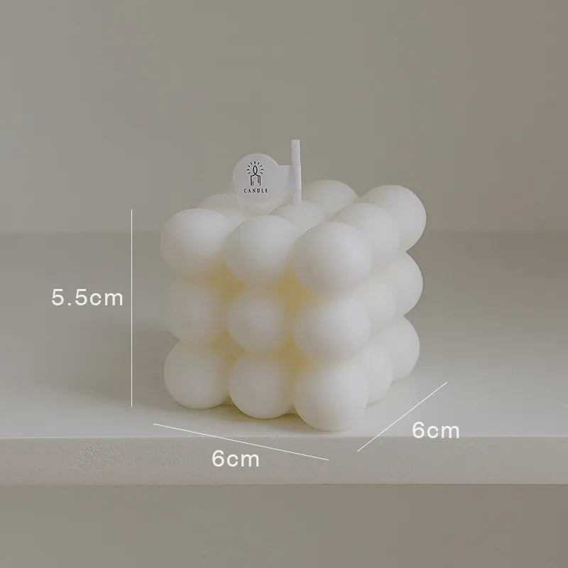 Bubble Cube Candle Handmade Scented Candle Aromatherapy Soy Wax Candle Wedding Birthday Candles Party Home Decoration