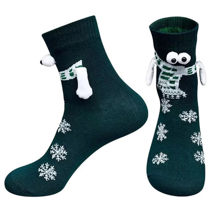 Magnetic Holding Hands Christmas Socks – Soft, Warm, and Fun Holiday Gift for Women & Men