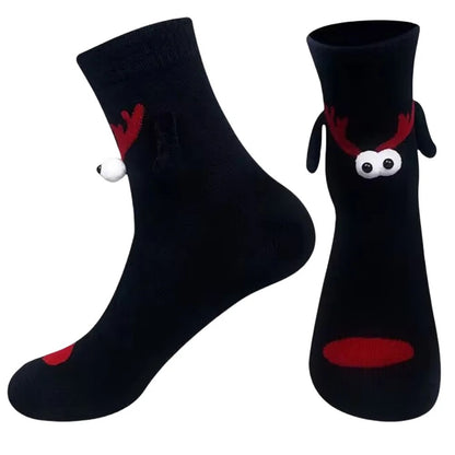 Magnetic Holding Hands Christmas Socks – Soft, Warm, and Fun Holiday Gift for Women & Men