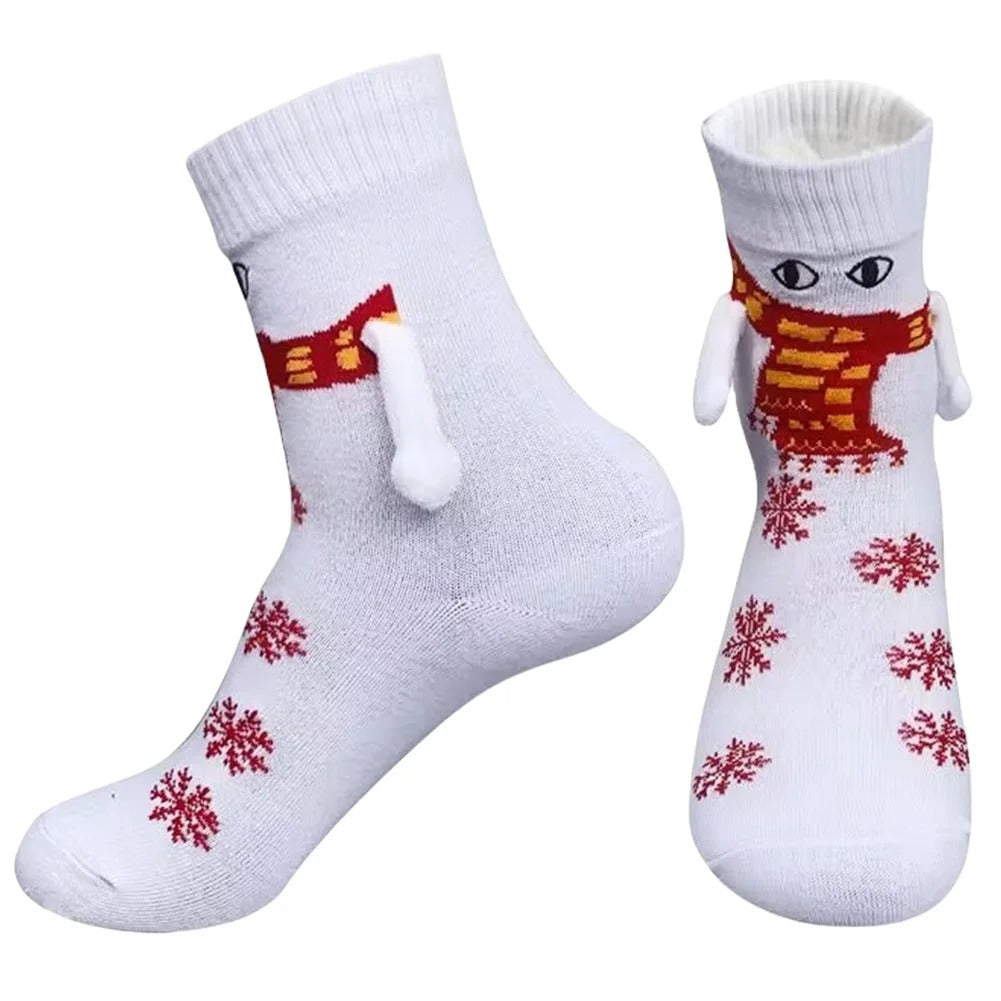 Magnetic Holding Hands Christmas Socks – Soft, Warm, and Fun Holiday Gift for Women & Men