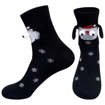 Magnetic Holding Hands Christmas Socks – Soft, Warm, and Fun Holiday Gift for Women & Men