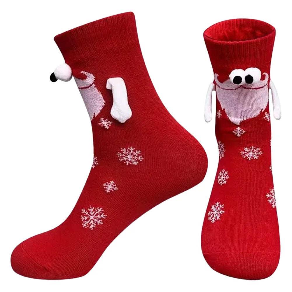 Magnetic Holding Hands Christmas Socks – Soft, Warm, and Fun Holiday Gift for Women & Men