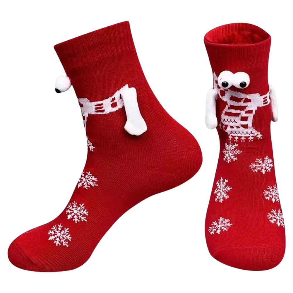 Magnetic Holding Hands Christmas Socks – Soft, Warm, and Fun Holiday Gift for Women & Men